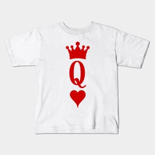 Classy Valentine's Day Queen Of Hearts Classic Style Kids T-Shirt